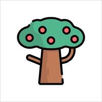 Apple tree icon vector