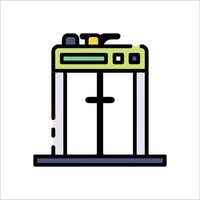 A machine with a cross on it vector