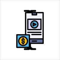 A player and a dollar sign vector