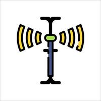 A wireless antenna with two antennas on it vector