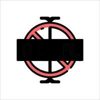 No entry sign vector