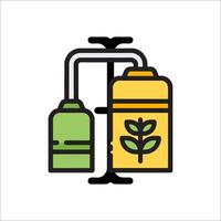 A green plant and a bottle with a green liquid vector