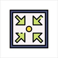 A square with arrows pointing in different directions vector