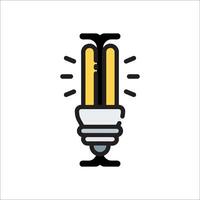 A light bulb icon on a white background vector