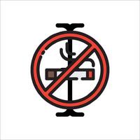 No smoking sign on white background vector