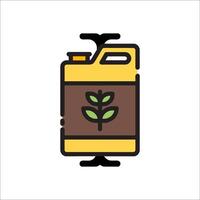A can of fertilizer with a plant inside vector