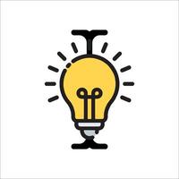 A light bulb icon on a white background vector
