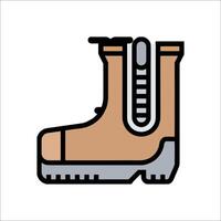 A pair of boots with a zipper on the side vector