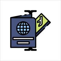 Travel passport icon illustration vector