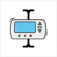 A digital scale with a digital display on it vector