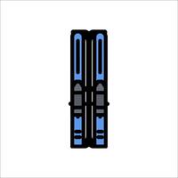 Two ski poles are shown on a white background vector