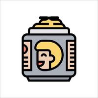 A can of spray paint with a man's face on it vector
