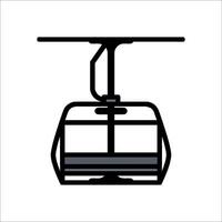 A cable car icon on a white background vector