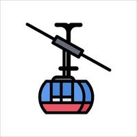 A cable car icon on a white background vector