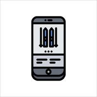 A phone with a screen showing a message vector