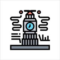 Big ben clock icon illustration vector
