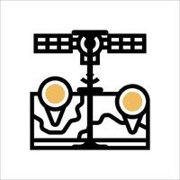 A satellite with two eggs on it vector