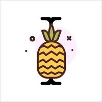 A pineapple is sitting on top of a candy bar vector