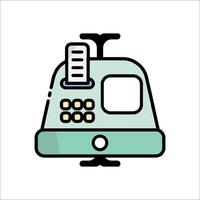 A cartoon machine with a paper on top vector