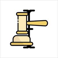 A judge's gavel icon on a white background vector