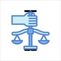 A hand holding a scale with a hand on it vector