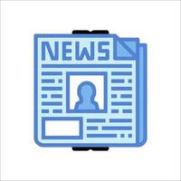 News icon with a person in the middle vector