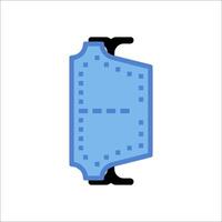 A blue mask with a blue filter on it vector