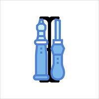 A pair of screwdrivers on a white background vector