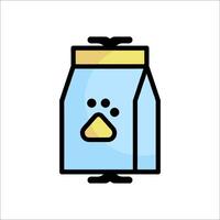 A blue bag with a yellow paw on it vector