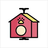 Bird house icon illustration vector