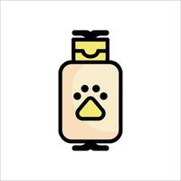 A bottle with a dog's paw on it vector