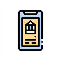 Mobile app icon illustration vector