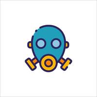 A gas mask icon on a white background vector