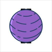 A purple ball with a black handle on it vector