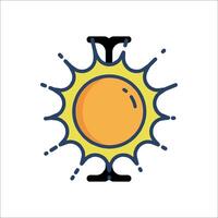 Sun icon illustration vector