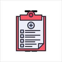 A clipboard with a check list on it vector