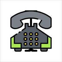 An icon of a telephone on a white background vector