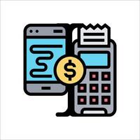 Mobile phone and cash icon vector