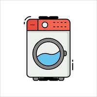 A washing machine icon on a white background vector