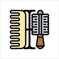 A comb and comb on a white background vector