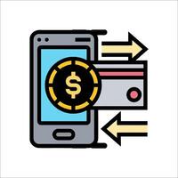 Mobile payment icon illustration vector