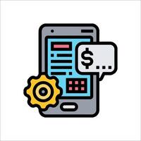 Mobile app development icon illustration vector