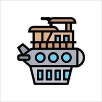 A submarine boat icon on a white background vector