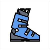 A blue ski boot on a white background vector