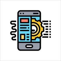 Mobile app development icon illustration vector