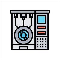 A machine with a computer inside it vector