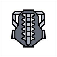 A black and white illustration of a helmet vector