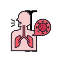 A man with a virus and a heart vector