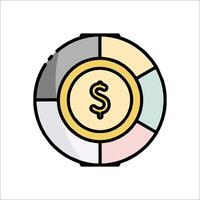 A dollar sign in a circle with a dollar sign vector