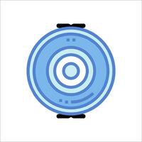 A blue circular object with a white background vector